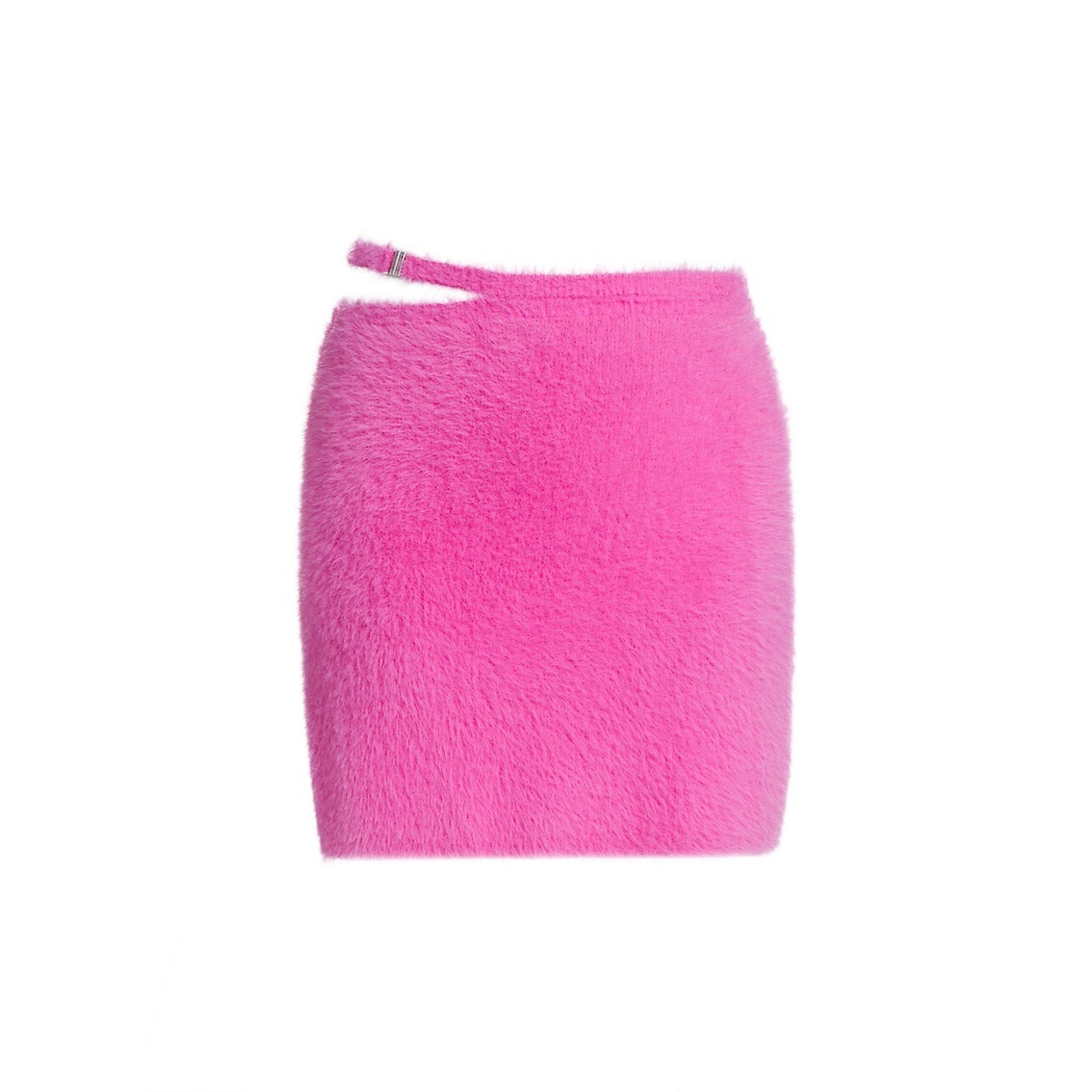 Simkhai 'Standard' Pink Paytra Fuzzy Faux Fur Knit Mini Skirt Size M - NWT
