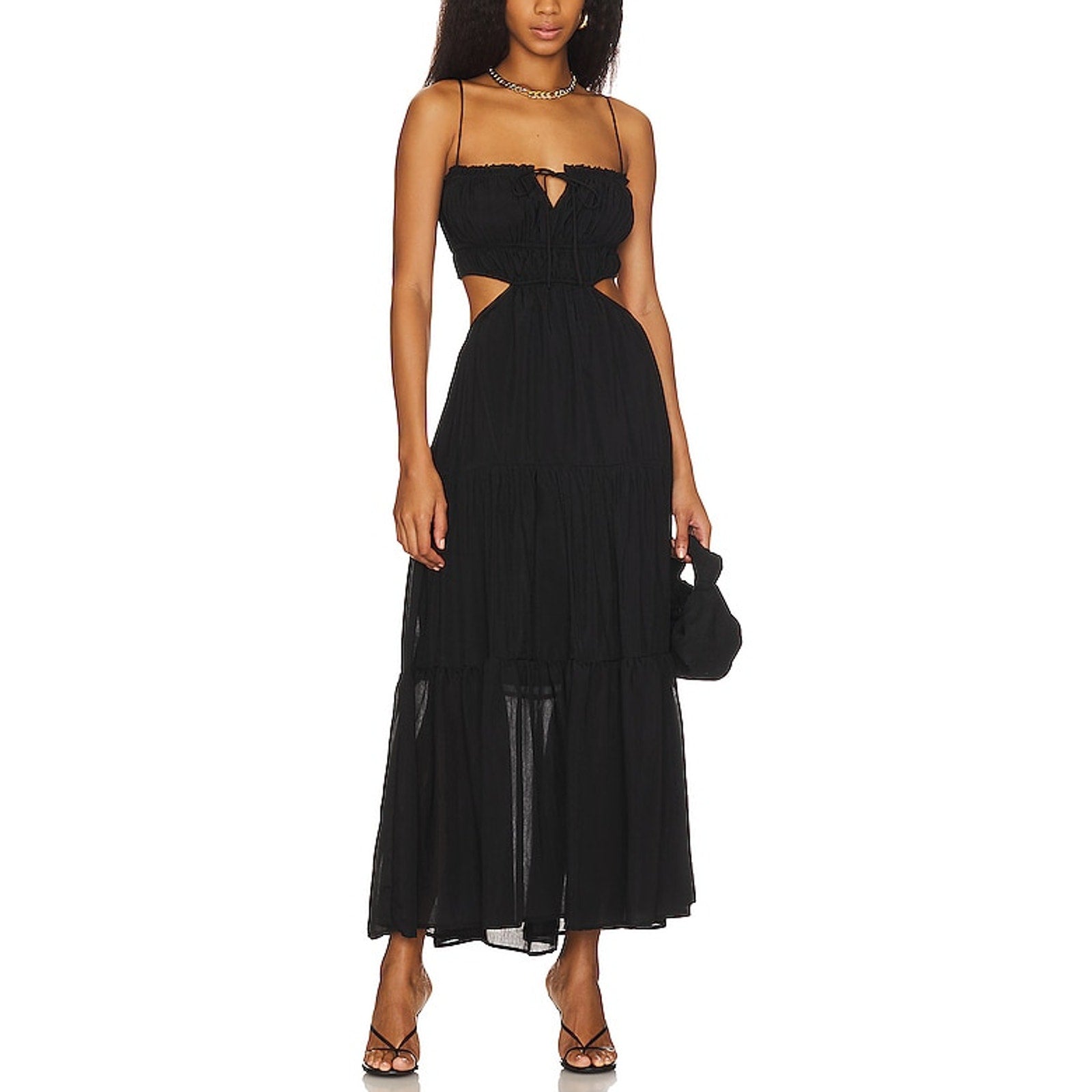 Astr The Label 'Odina' Black Back Cut Out Dress Size M