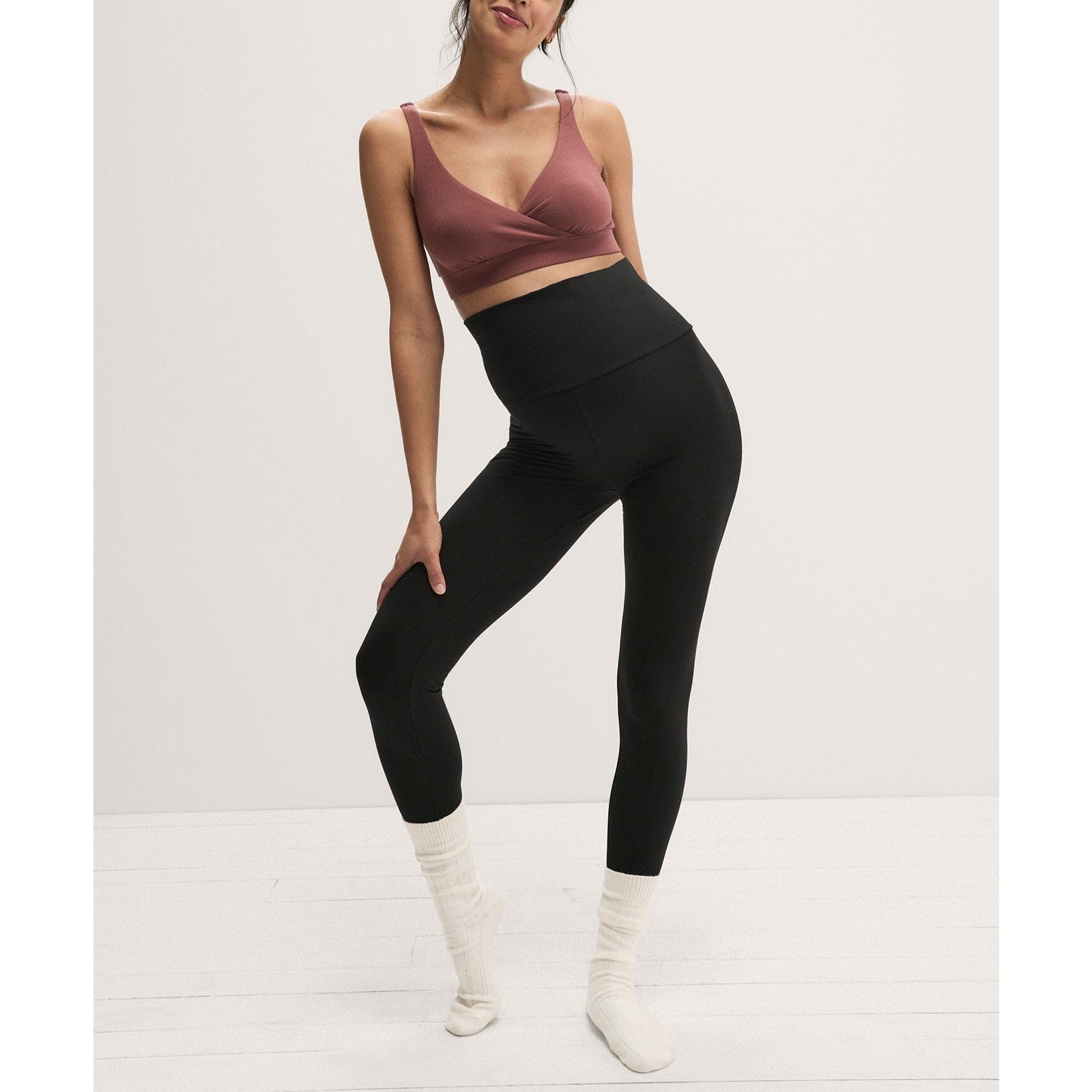 Hatch Black 'The Ultra Soft Before, During, And After' Maternity Legging Size S