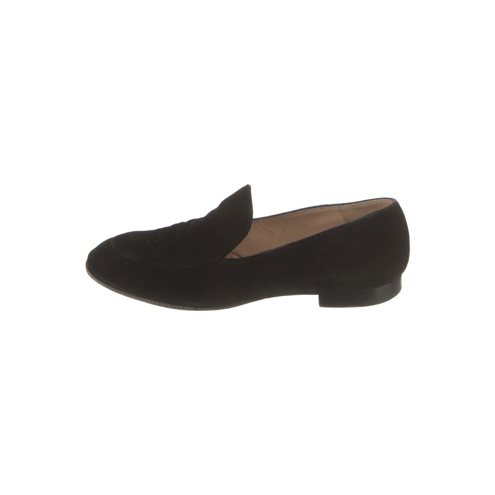 Gianvito Rossi Black Velvet Loafers Size 8