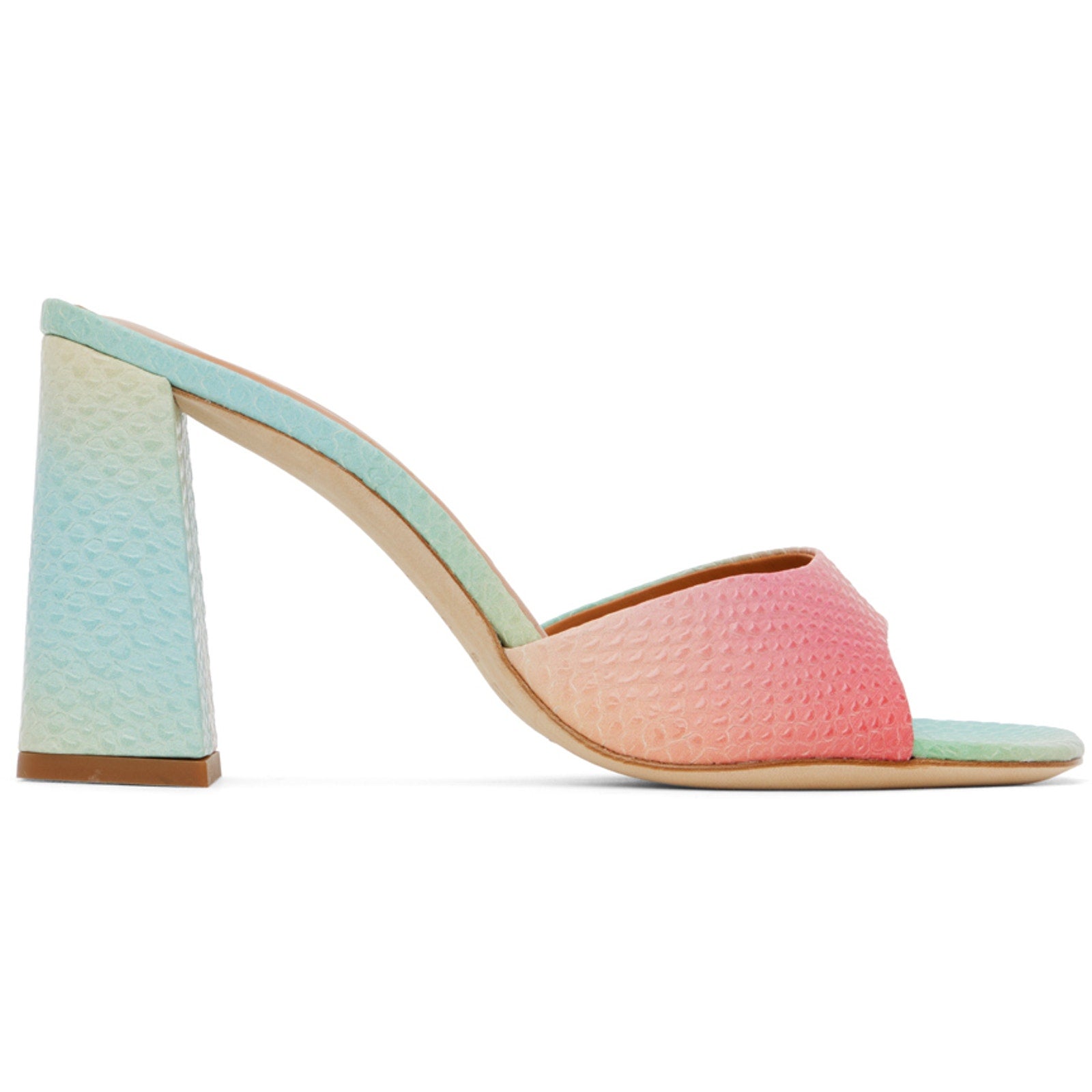 Staud 'Sloane' Blue Leather Heeled Sandals Size 12