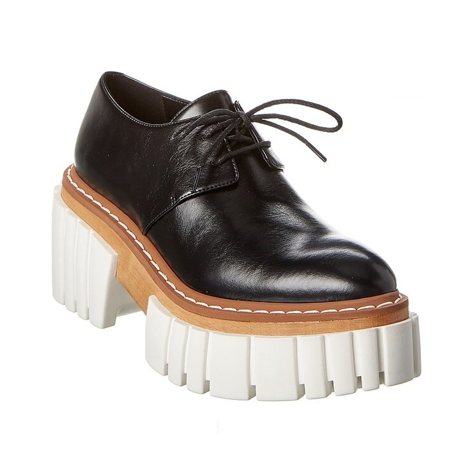 Stella Mccartney 'Emilie' Black Leather Oxford Shoes Size 7