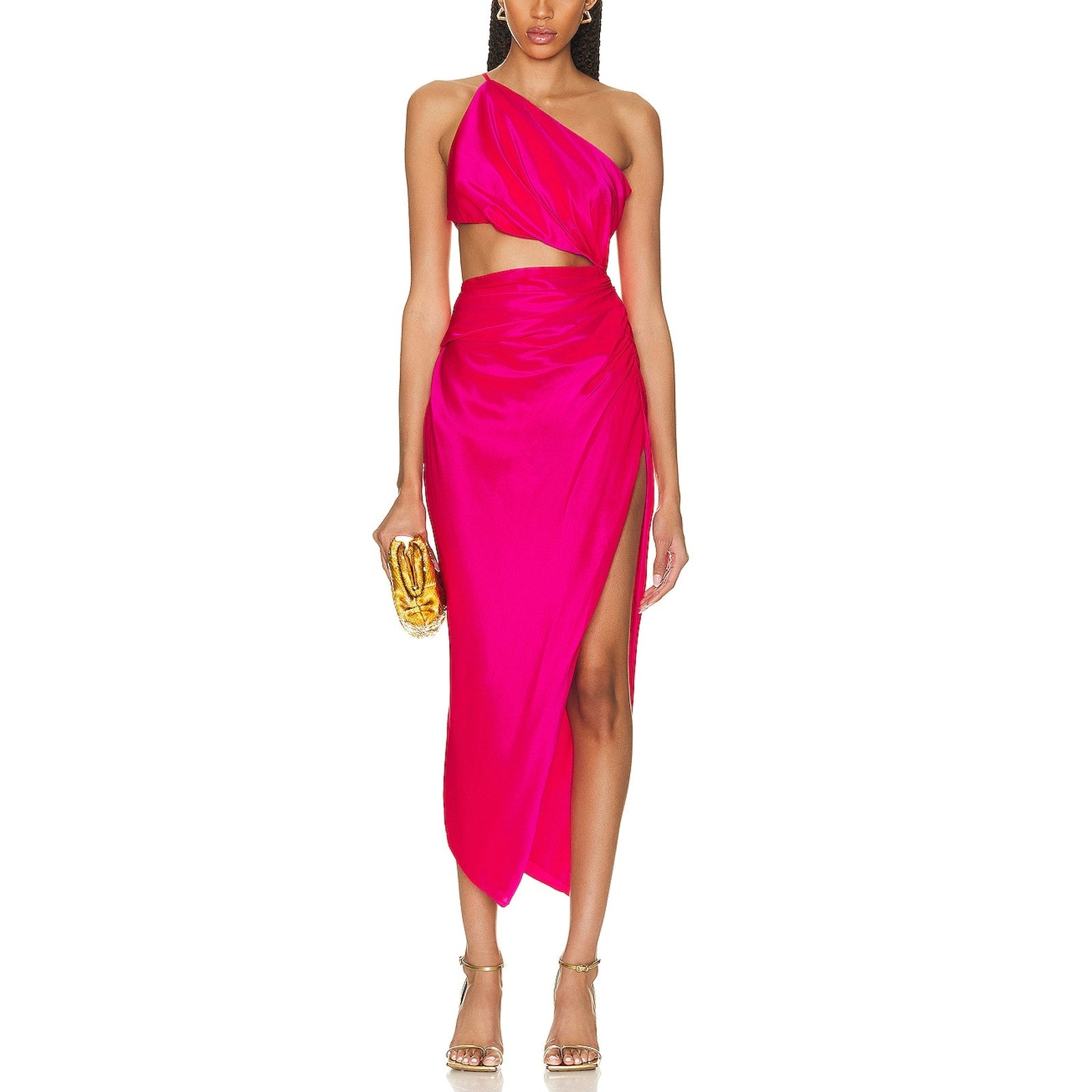 The Sei 'For Fwrd' Pink One Shoulder Cut Out Dress Size 4