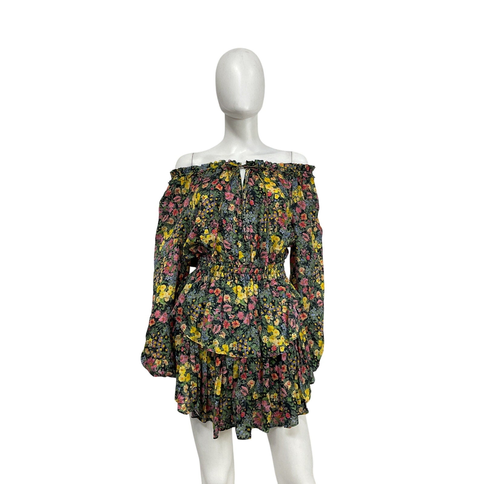Loveshackfancy 'Popover' Green Cotton Dress Size P