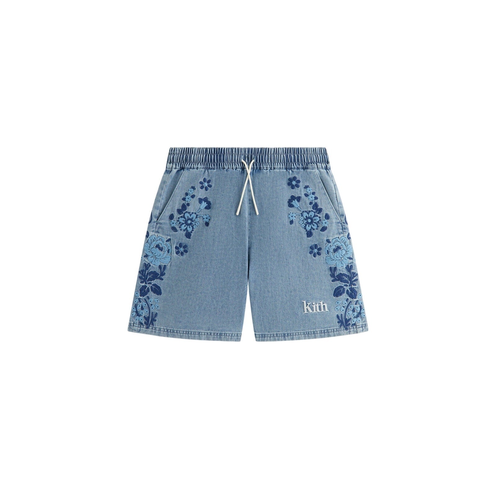 Kith Floral Paisley Chambray Blue Apollo Short - Kent Light Wash Size 3T