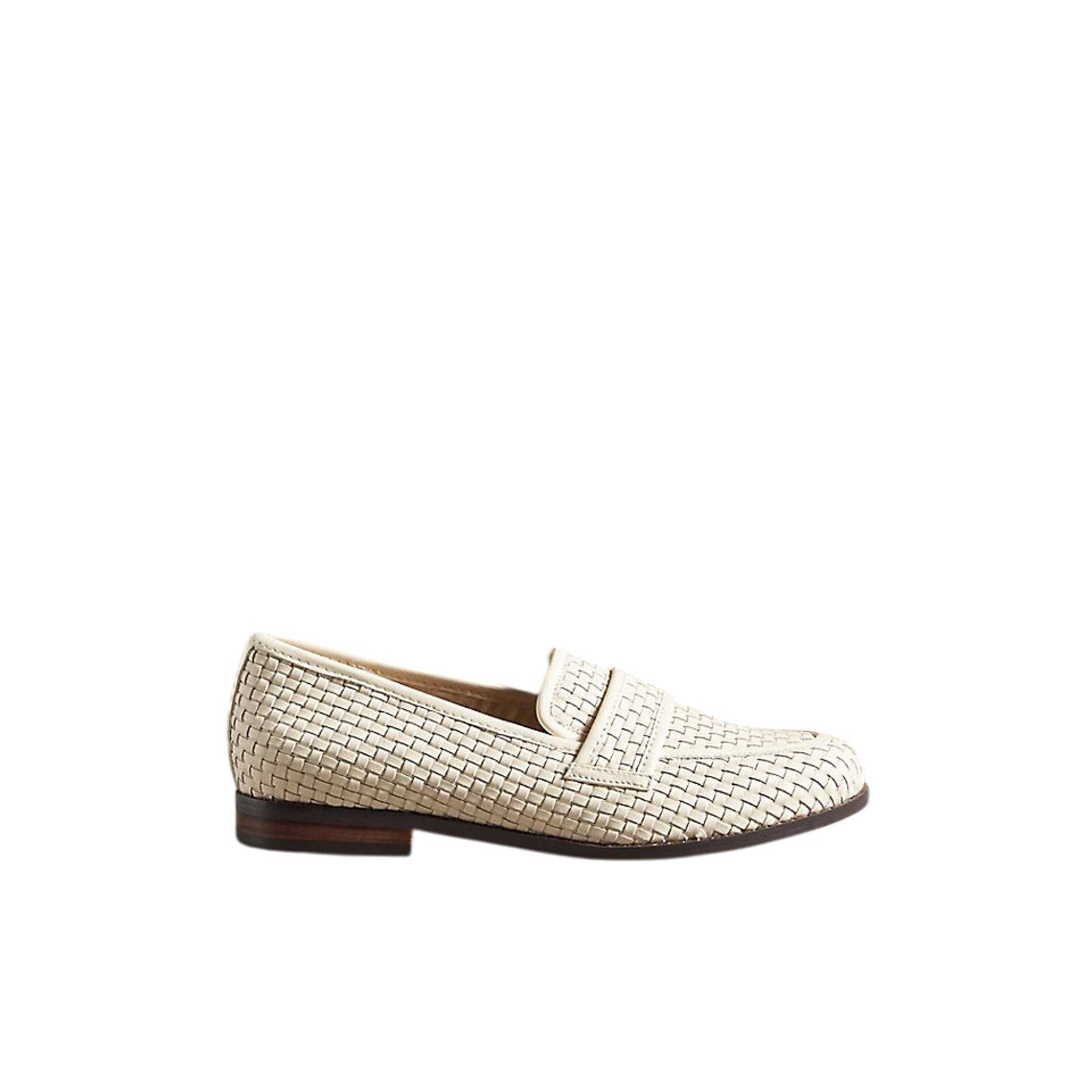 Matisse 'Ned' Beige Leather Woven Loafers Size 7.5