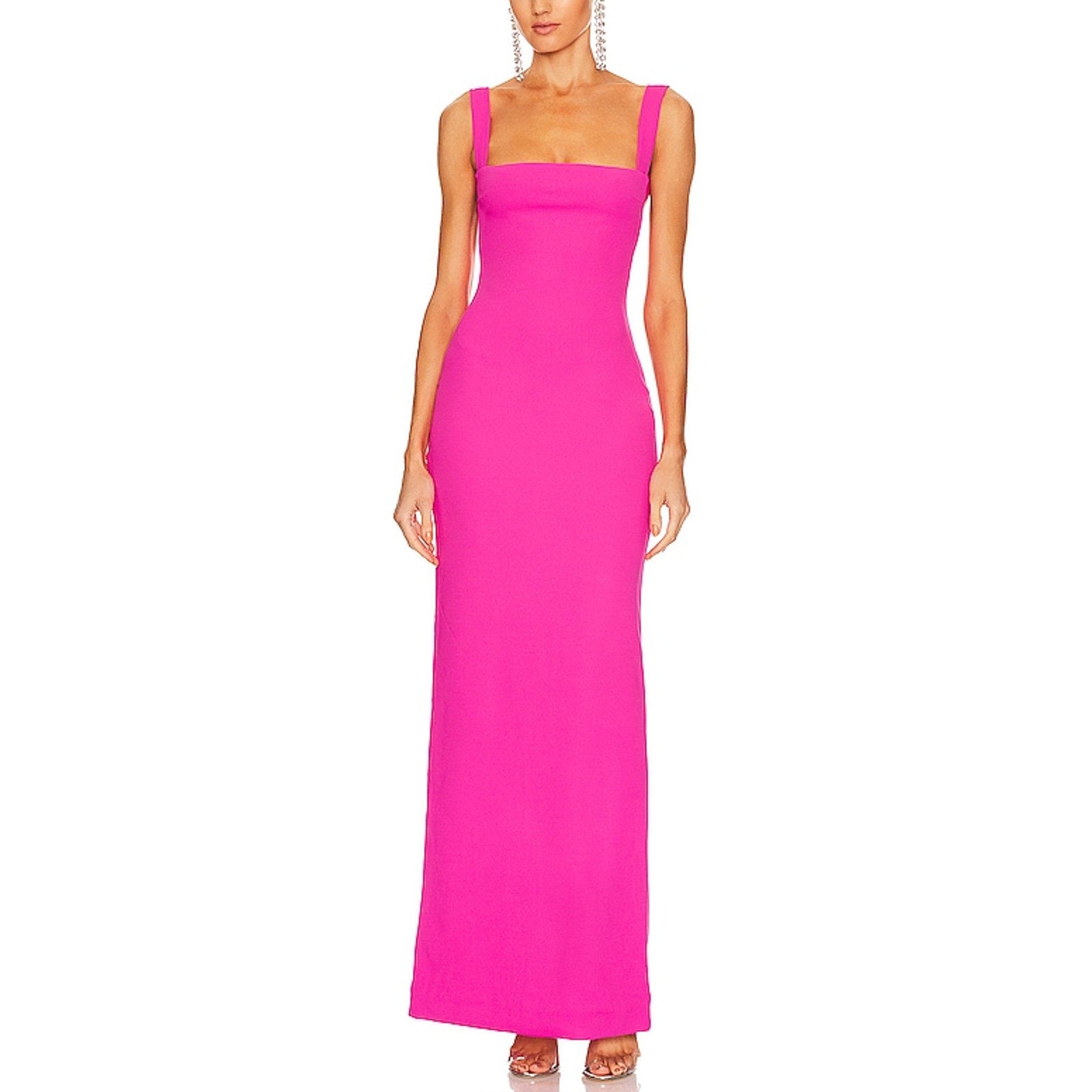 Solace London 'Joni' Pink Polyester Maxi Dress Size 8