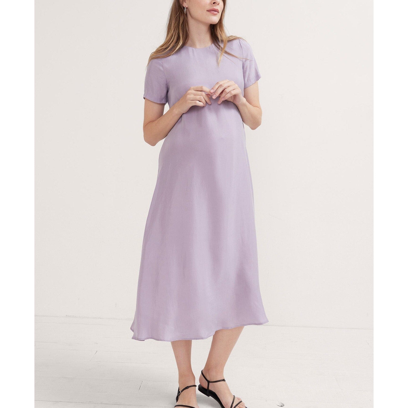 Hatch The 'James' Purple Cupro Dress Size 4