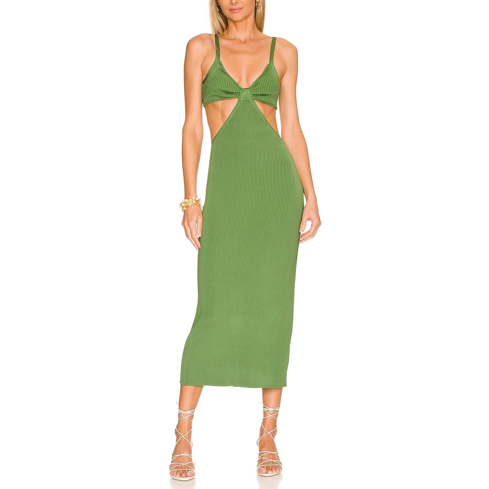 Cult Gaia 'Serita' Green Back Cut Out Dress Size XS