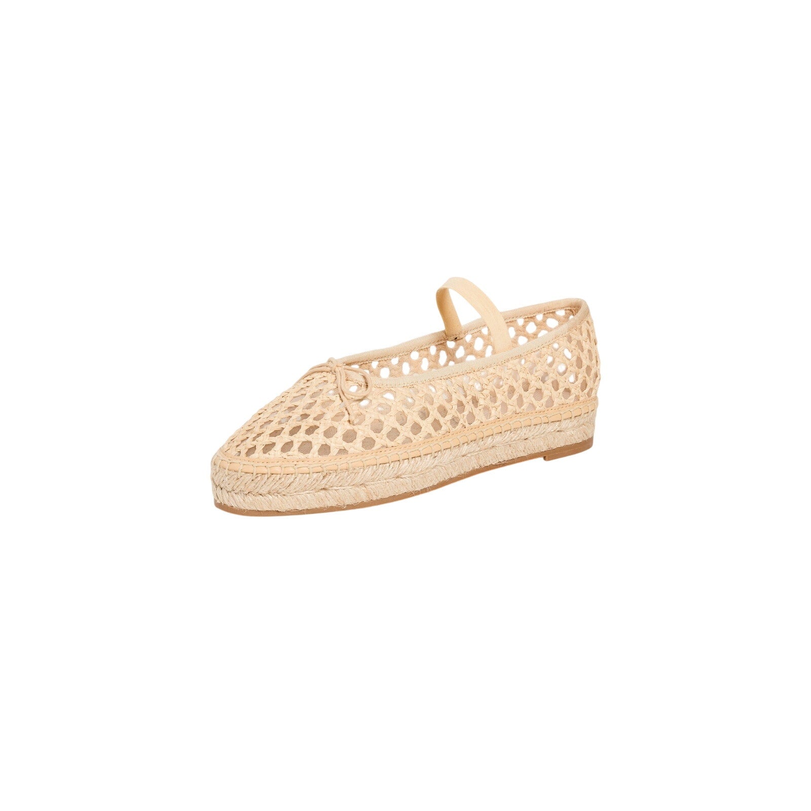 Loeffler Randall 'Kayla' Beige Raffia Soft Ballet Espadrilles Size 8.5 - NWT