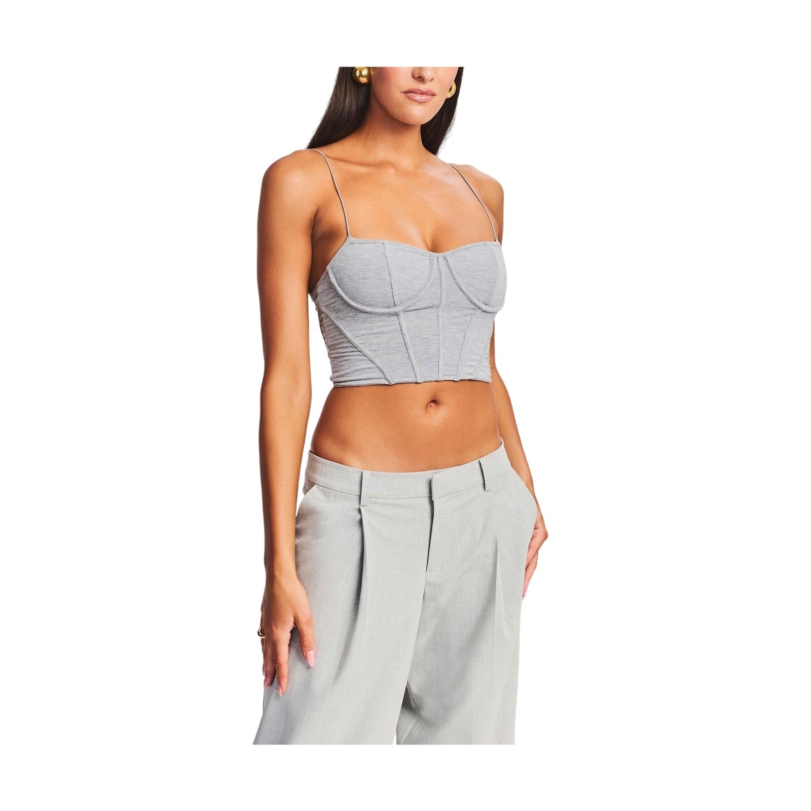 Ser.O.Ya 'Viv' Grey Rayon Corset Top Size XS