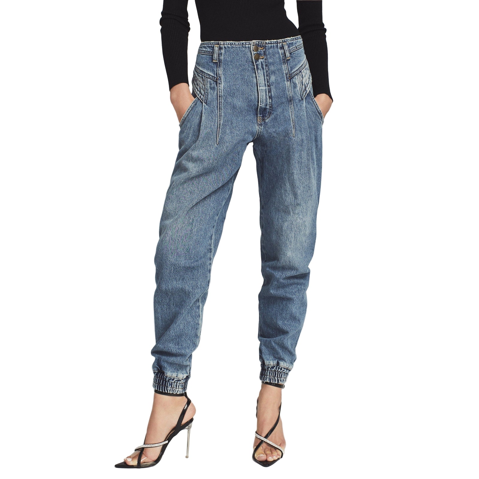 Retrofete 'Miriam' Blue Cotton Pant Size 28