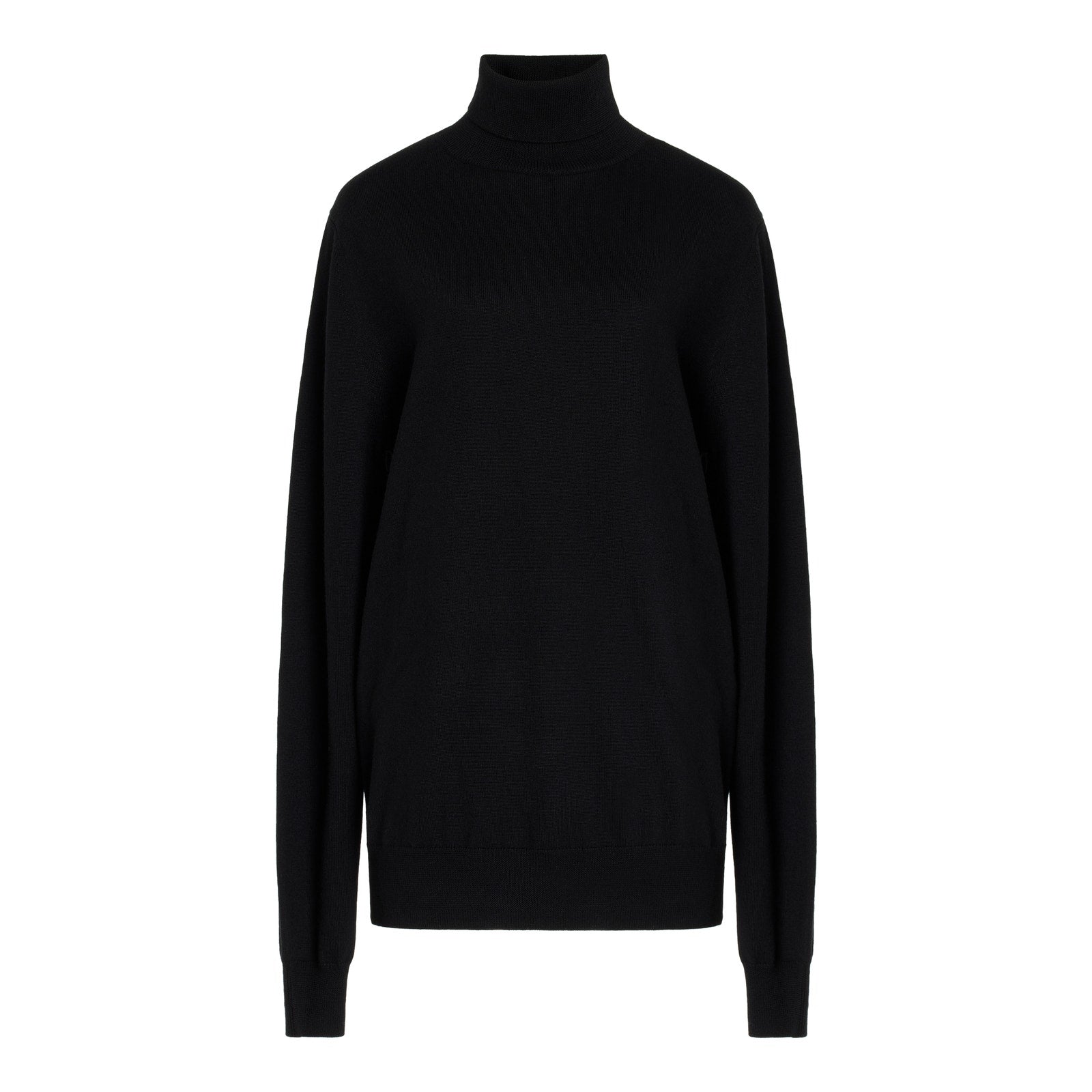 The Frankie Shop 'Eve' Black Merino Wool Merino Wool Turtleneck Sweater Size S