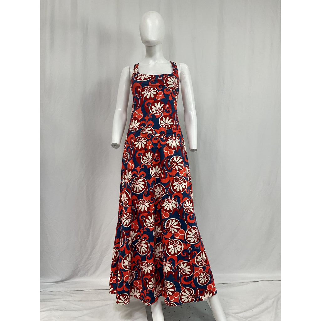 La Doublej Floral Print Red Long Dress Size M