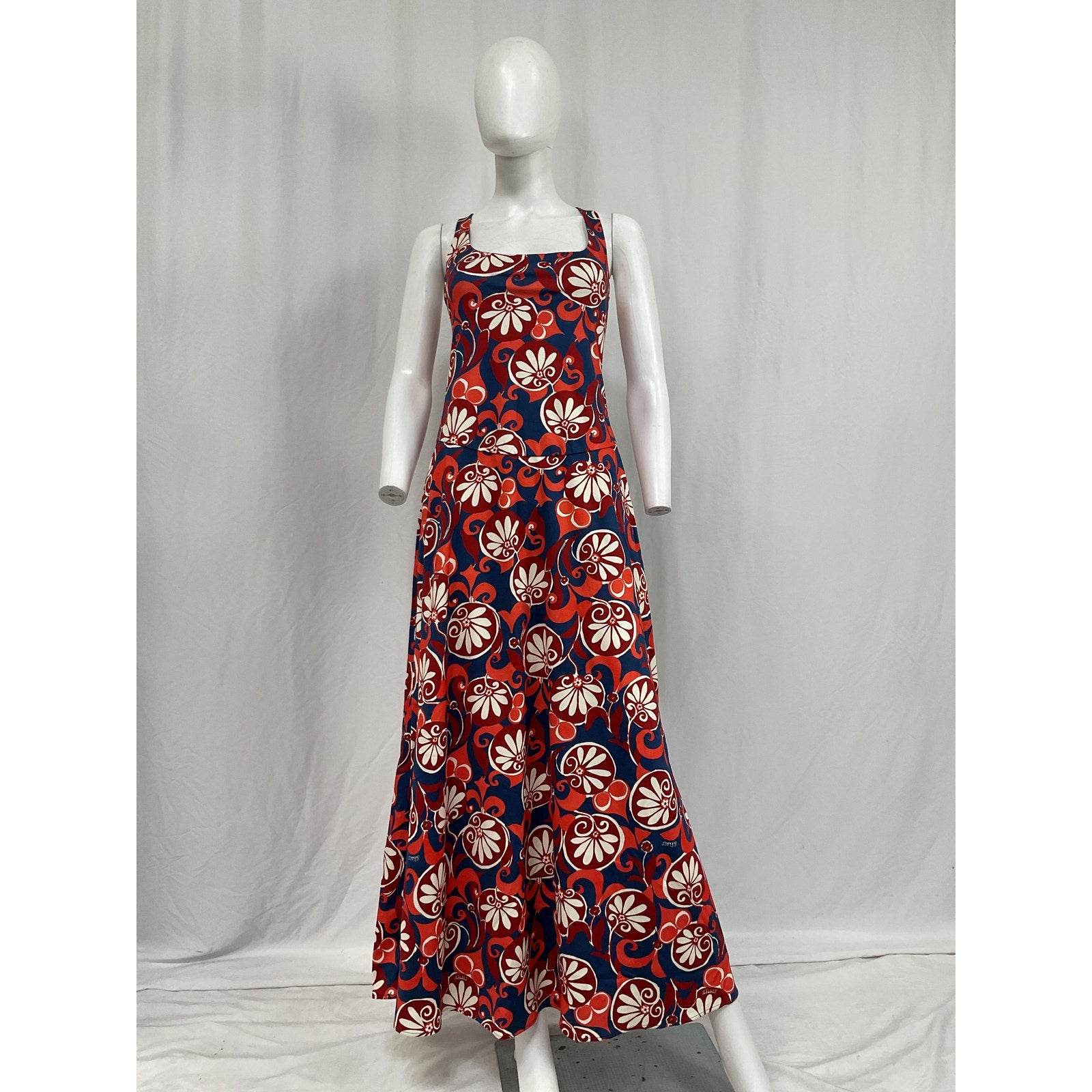 La Doublej Floral Print Red Long Dress Size M