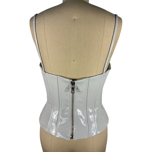 Laquan Smith Boned White Bustier Top Size M