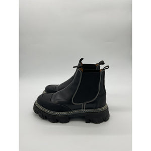 Ganni 'Cleated' Black Chelsea Booties Size 9