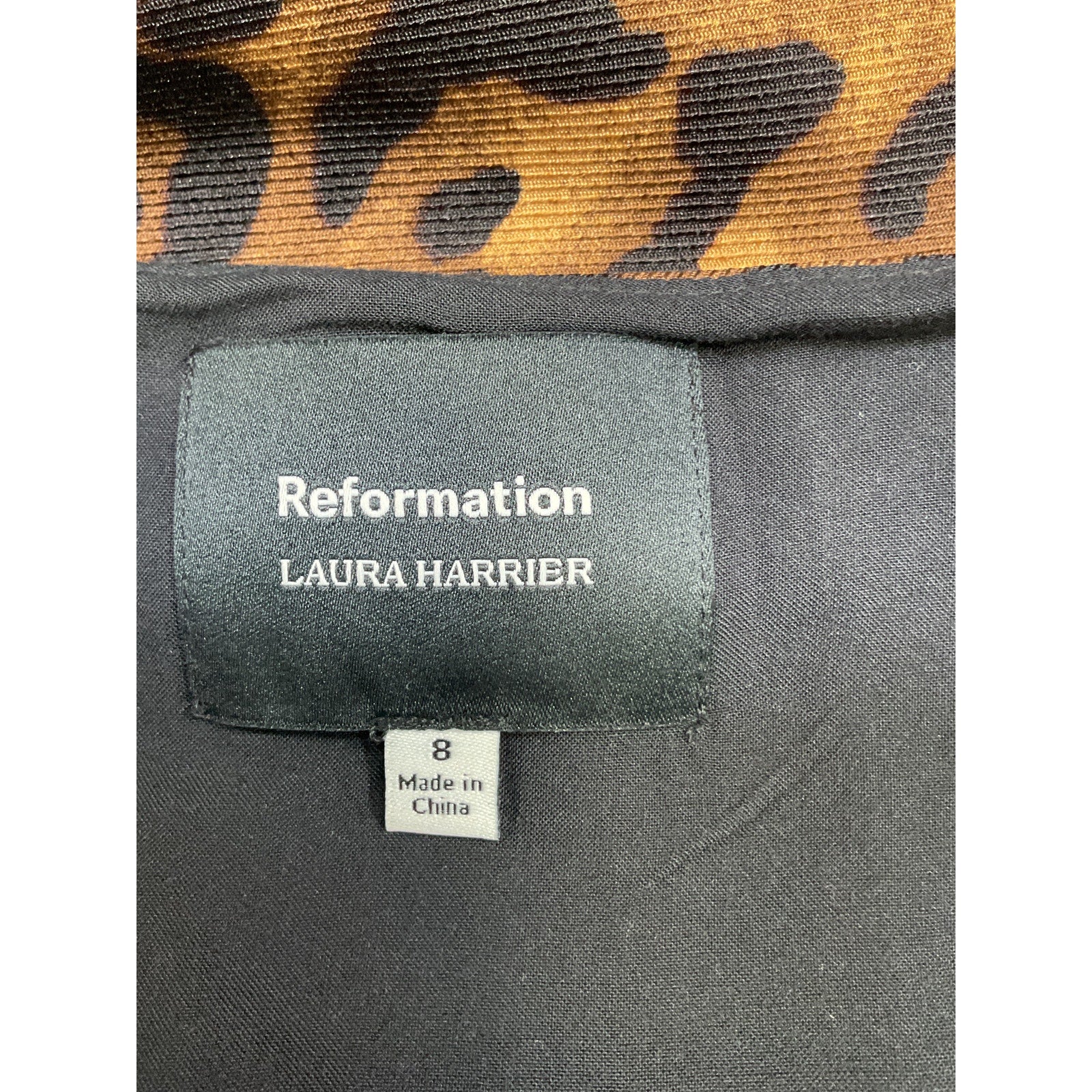 Reformation 'Charchi' Brown Polyester Skirt Size 8