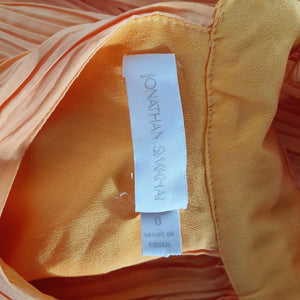 Simkhai Pleated Orange Magnolia Maxi Size 0 Dress