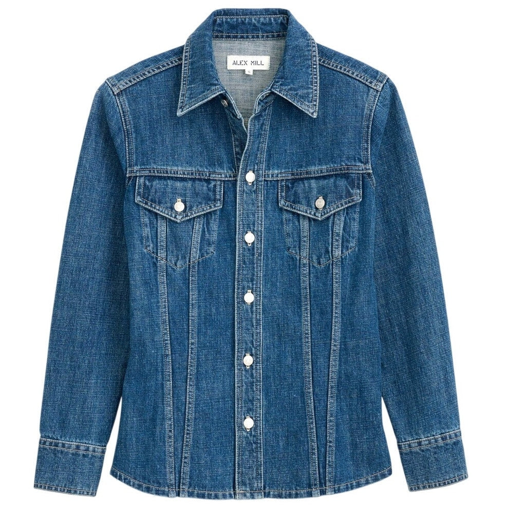 Alex Mill Classic Blue Annabelle Denim Shirt Size M