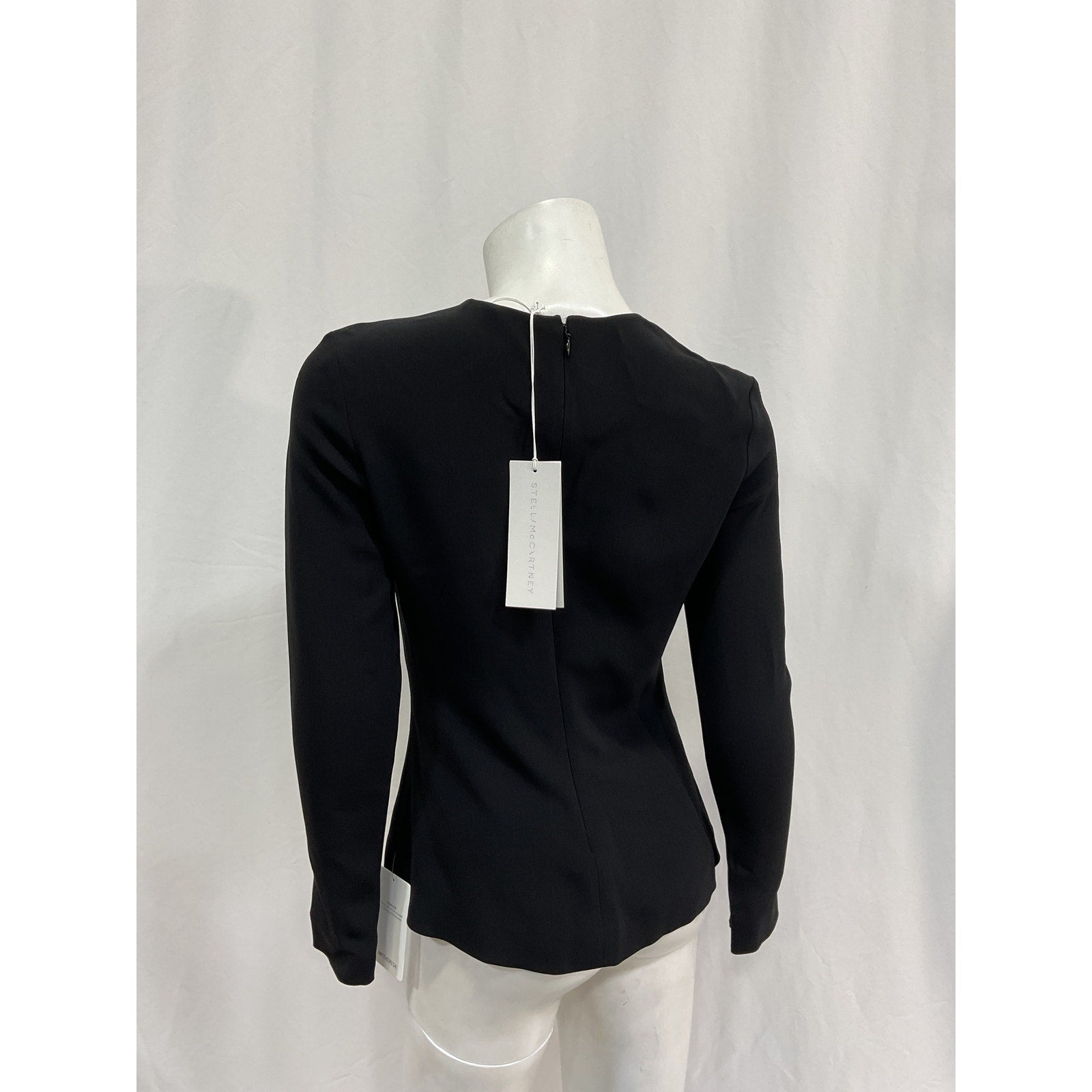 Stella Mccartney Cut Out Black Viscose Cr�pe Top Size 36 - NWT