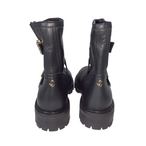 Jimmy Choo Buckled Black Youth Li Biker Boots Size Womens 11 US / 41 EU