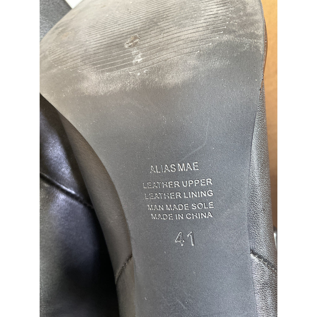Alias Mae 'Jinny' Black Leather Knee High Boot Size 11