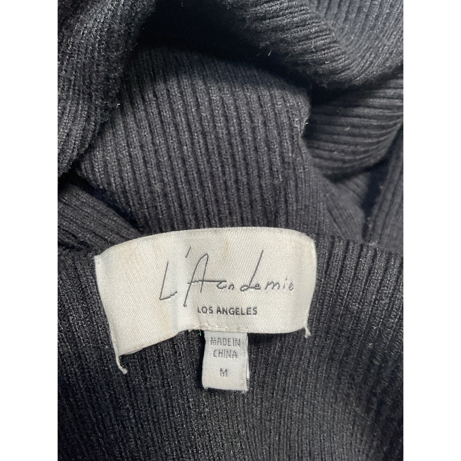 L'Academie 'Fable' Black Polyester Sweater Size M