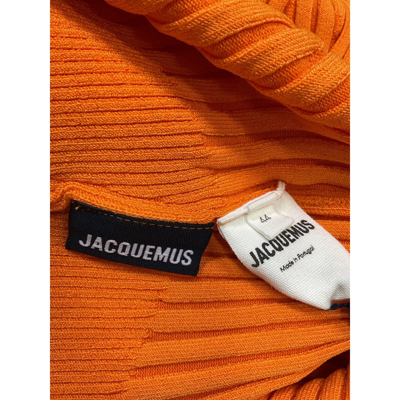Jacquemus 'Pigolo' Orange Viscose Dress Size 44