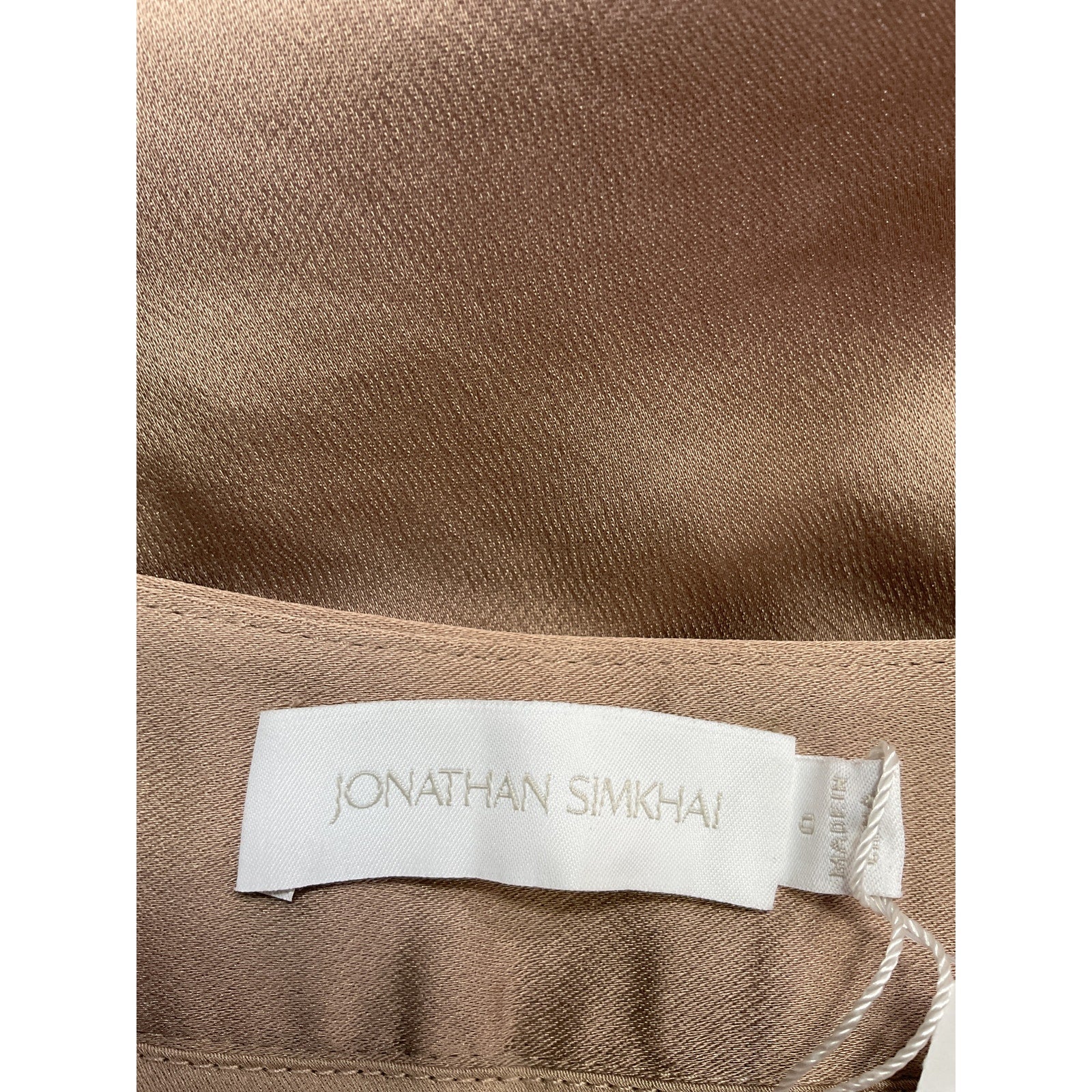 Simkhai 'Carolina' Tan Satin Utility Pant Size 0