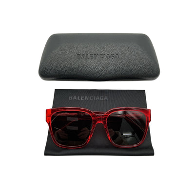 Balenciaga Flat 55Mm Red Square Sunglasses Size OS