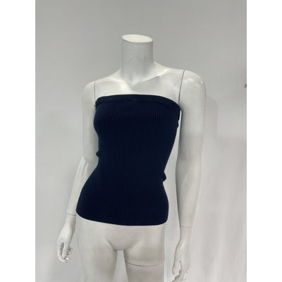 Grlfrnd 'Notin' Navy Rib Knit Tube Top Size XS