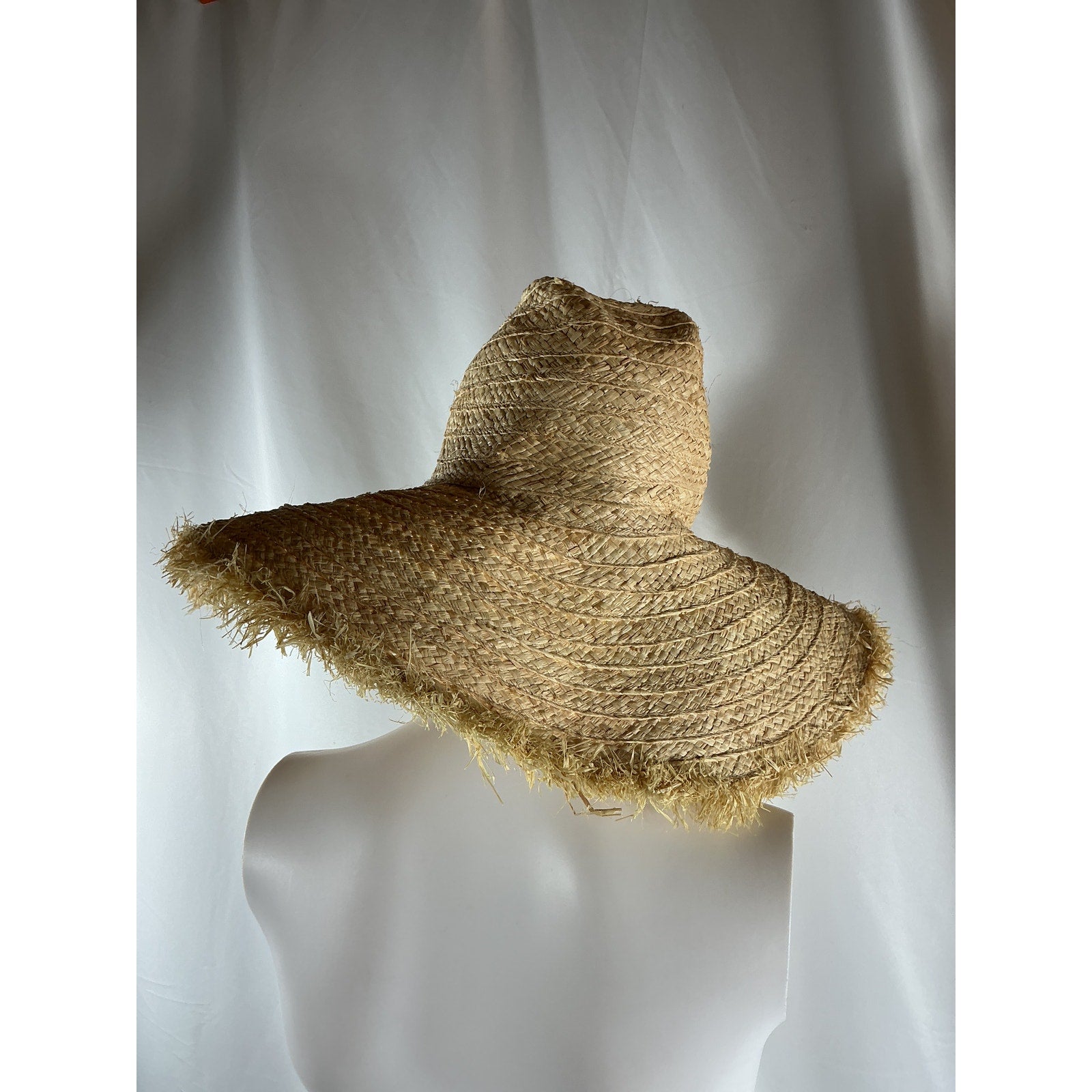 Miu Miu 'Raffia' Beige Cotton Hat Size S