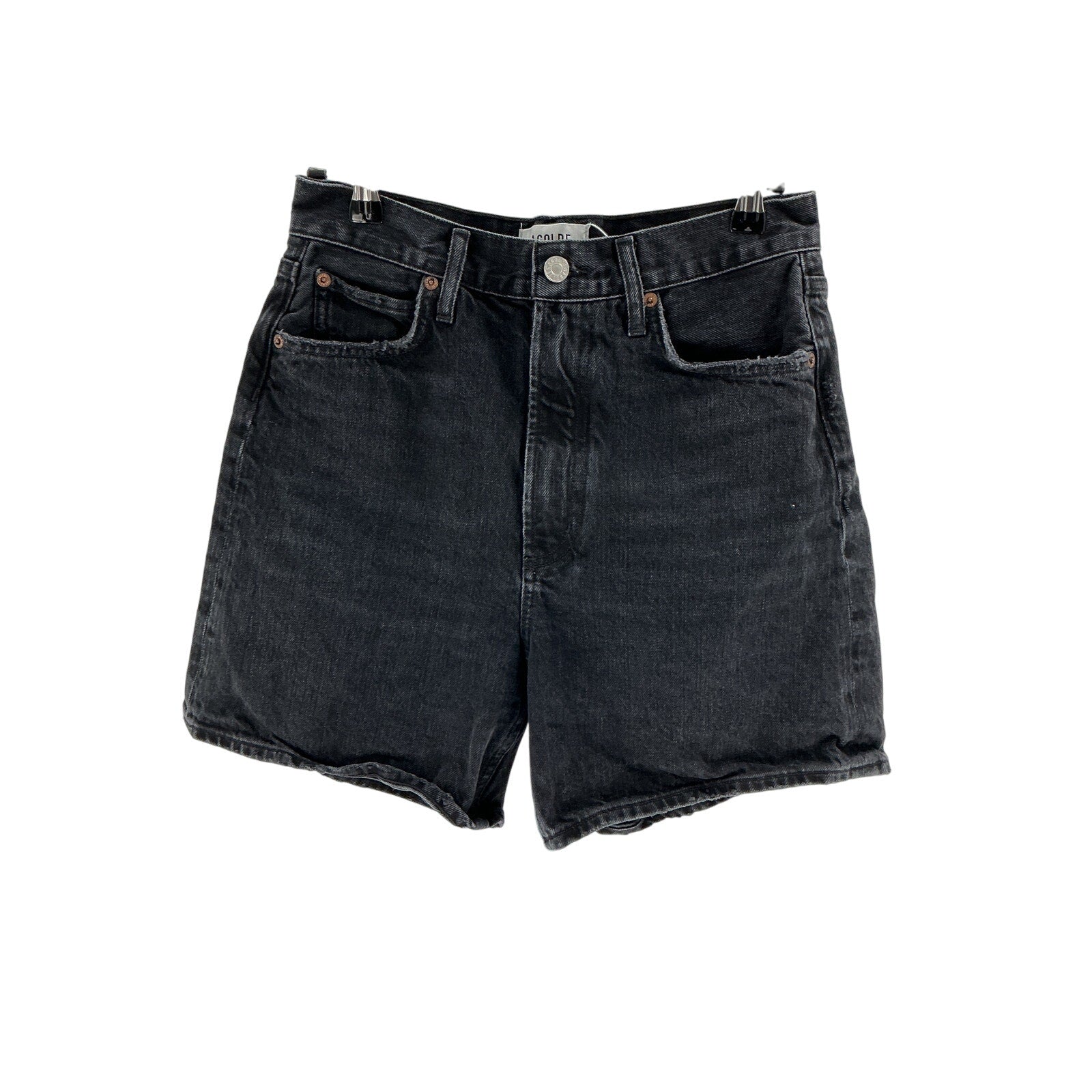 Agolde 'Stella' Black Cotton Short Size 26