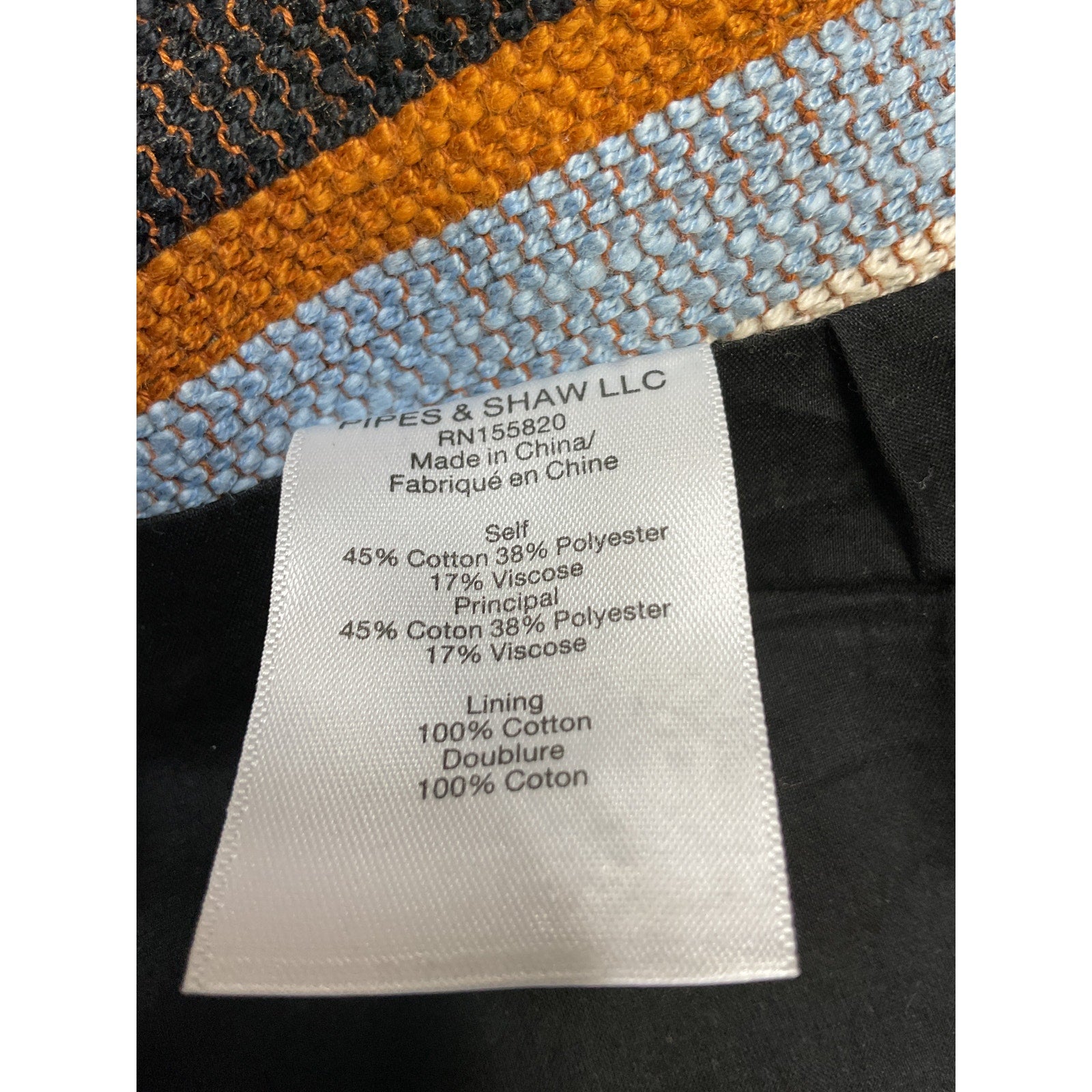 Veronica Beard 'Jazmin' Orange Cotton Striped Short Size 2