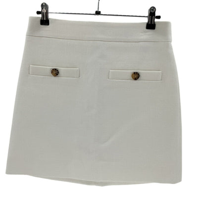 Veronica Beard Textured White Emar Mini Skirt Size 4
