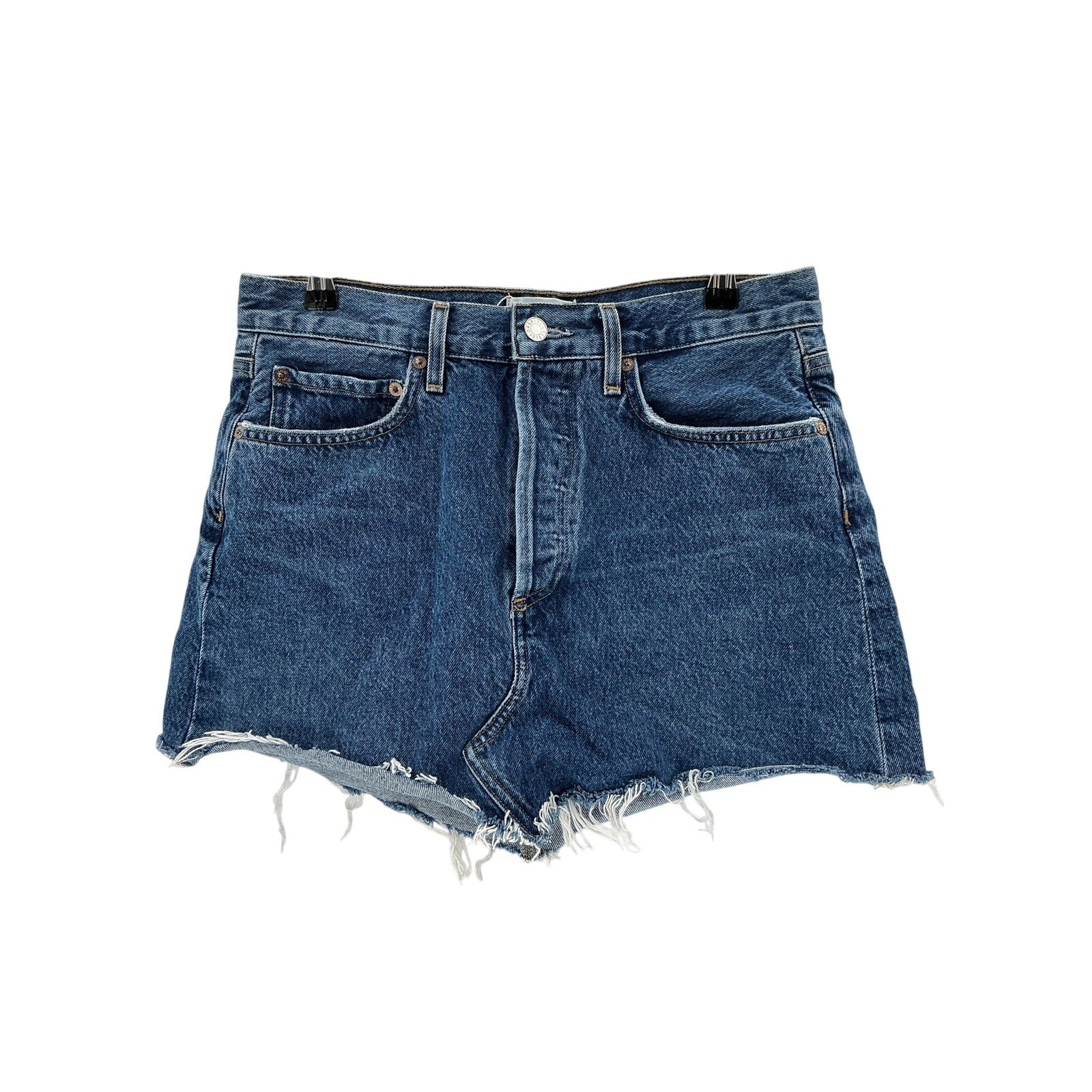 Agolde Parker 'Angled' Blue Cotton Hem Skirt Size 27