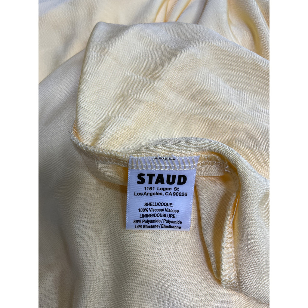 Staud 'Mariana' Yellow Viscose Dress Size XL - NWT