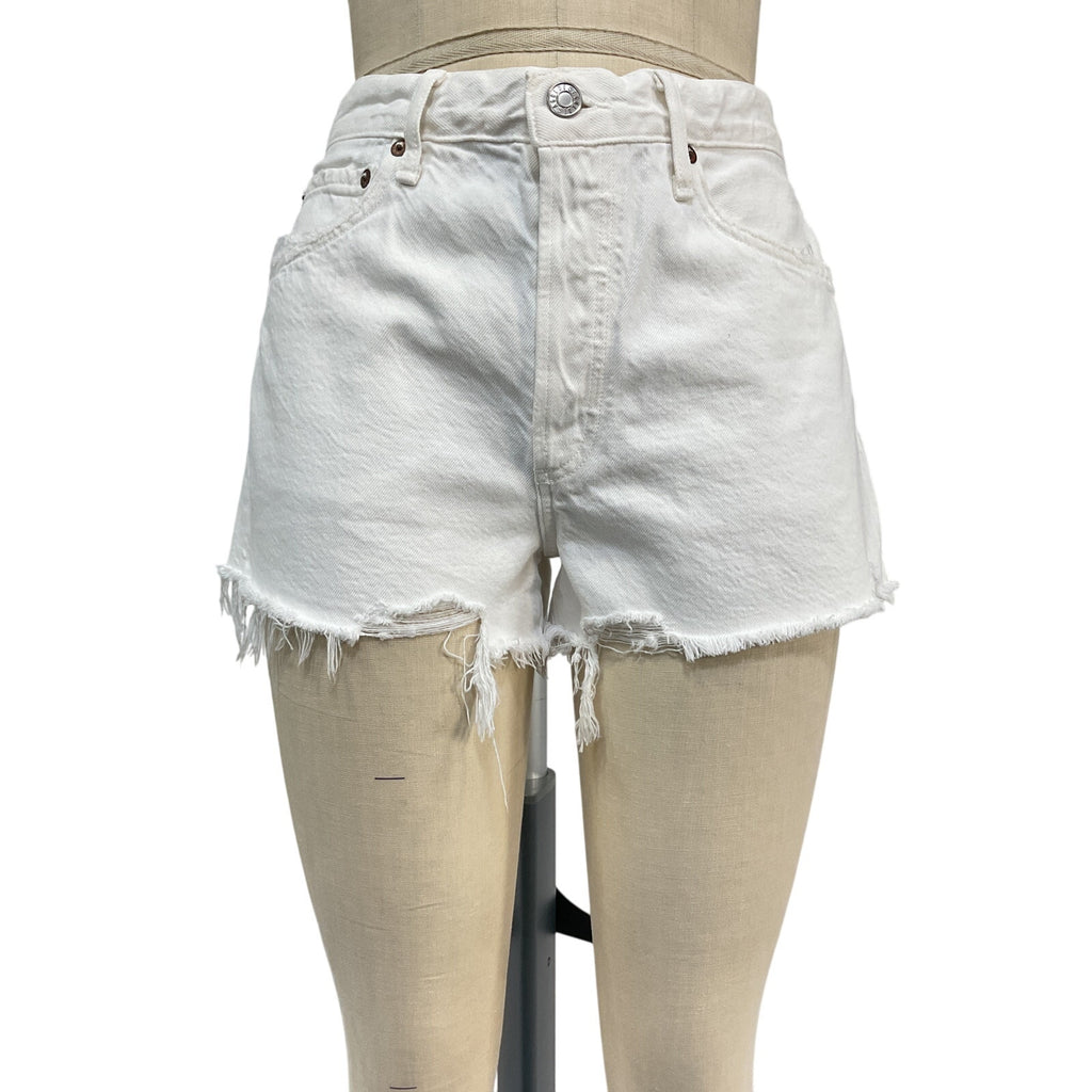 Agolde 'Parker' White Cotton Short Size 28