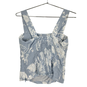 Reformation Floral Blue Darci Tank Top Size 2