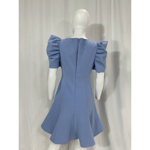 Likely 'Scooped Alia' Blue Puff Sleeve Dress Size 6