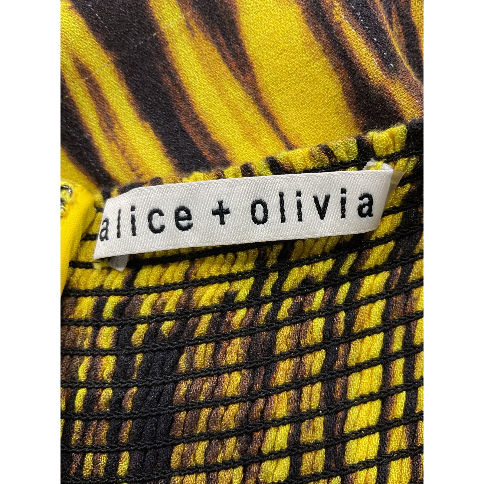 Alice + Olivia 'Raquel' Yellow Mini Dress Size 10