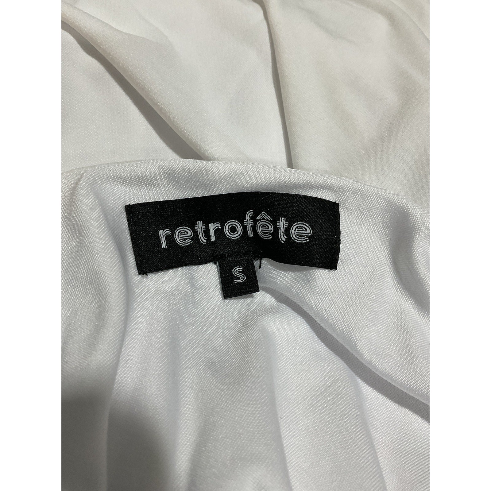 Retrofete 'Kai' White Polyester Dress Size S