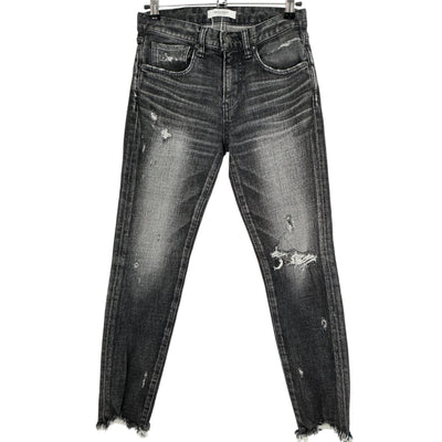 Moussy Distressed Black Glendele Denim Jeans Size 25