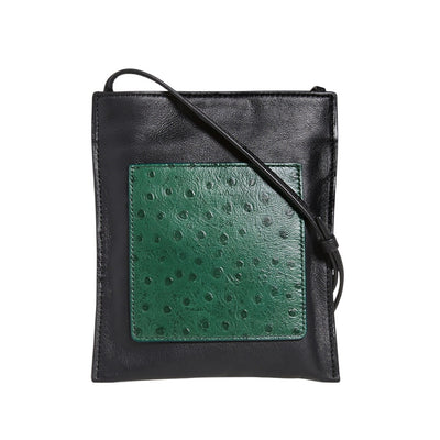 STAUD Sleek Black Eve Phone Crossbody Bag