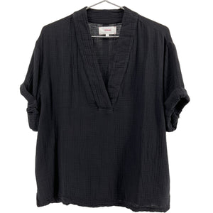 Xirena Textured Black Avery Blouse Size L