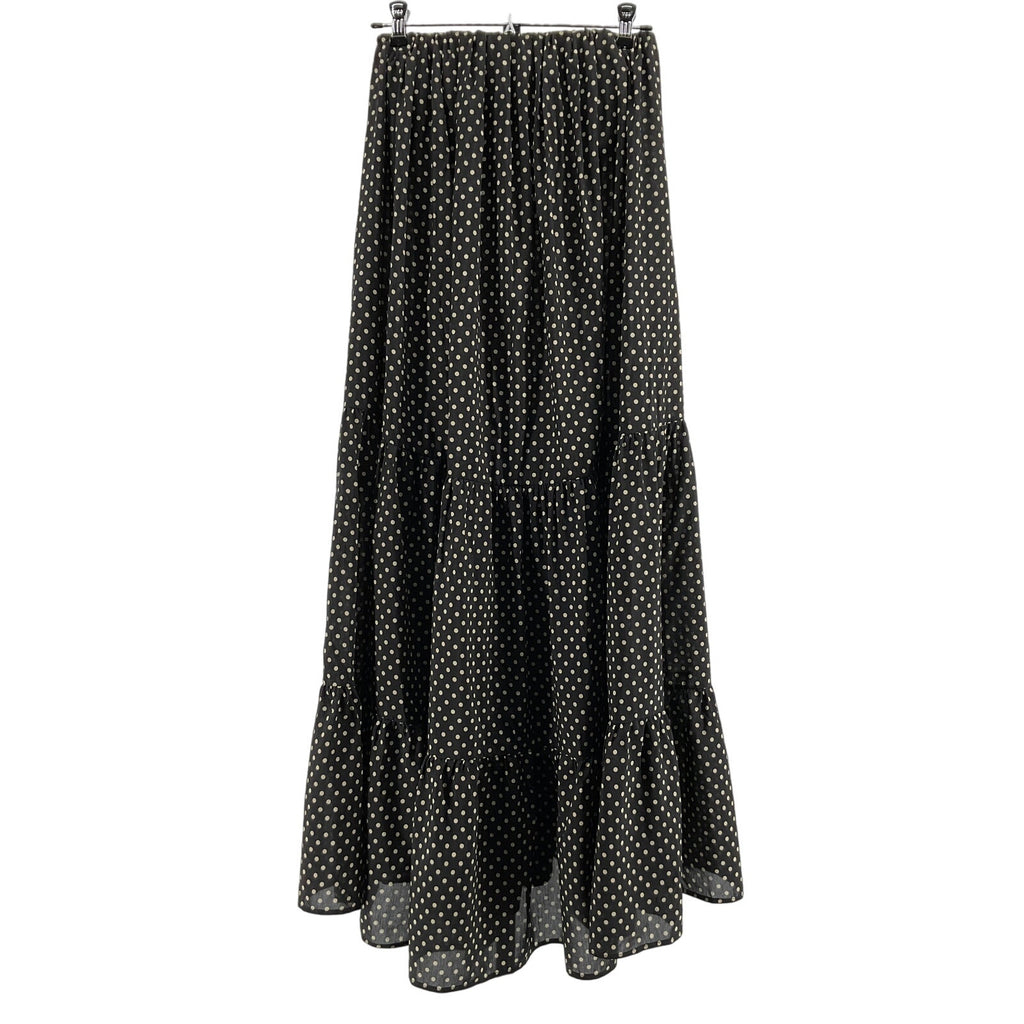 Matteau Polka Dot Black Cotton Print Long Skirt Size 2