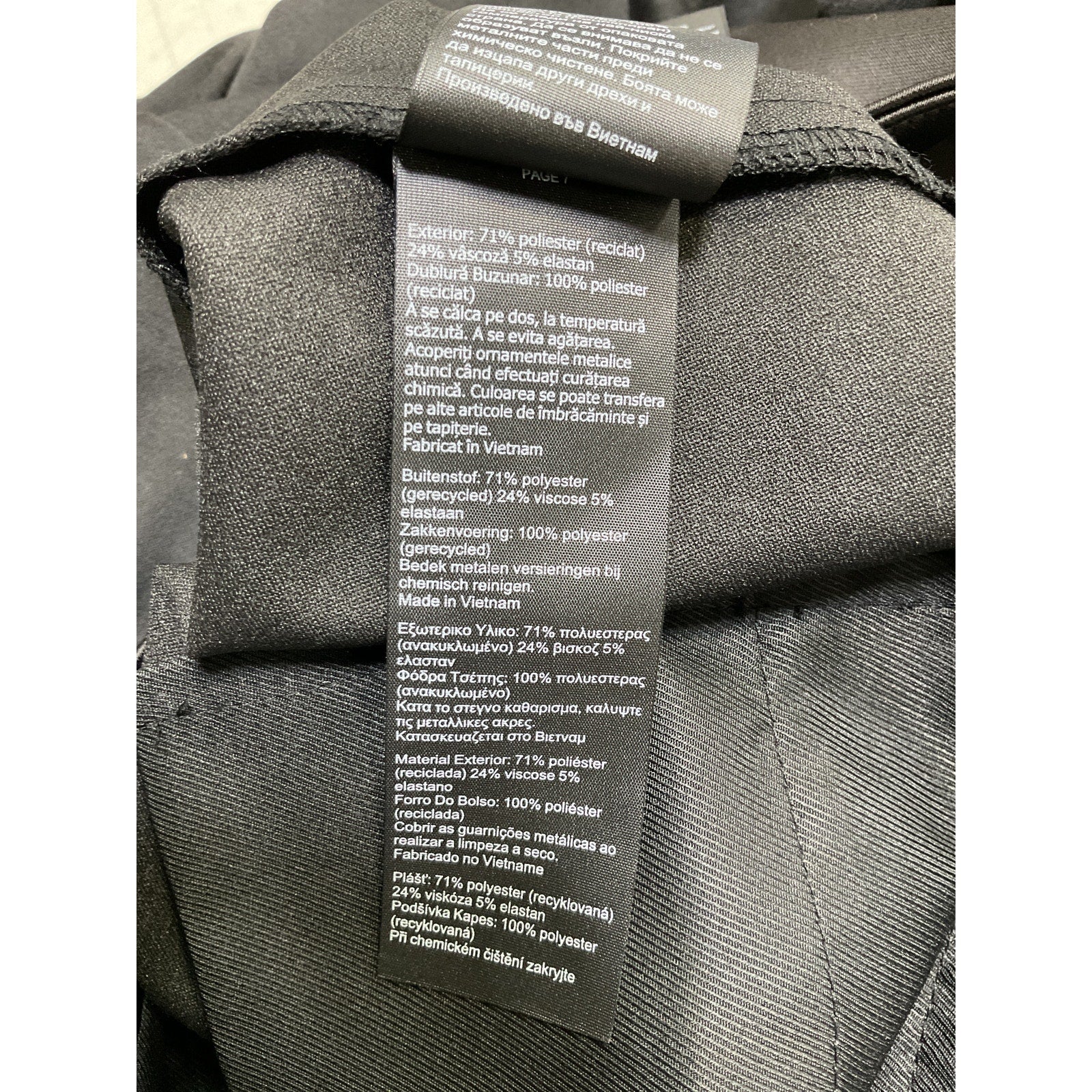 Allsaints 'Ember' Black Polyester Trousers Size 6