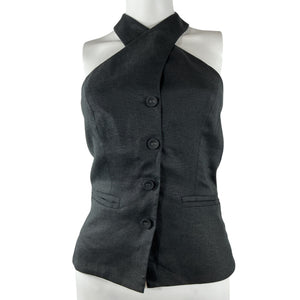 Reformation Linen Black Tate Top Size 2