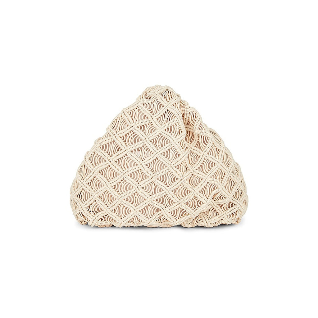 Cleobella 'Nia' Ivory Woven Textile Crochet Bag
